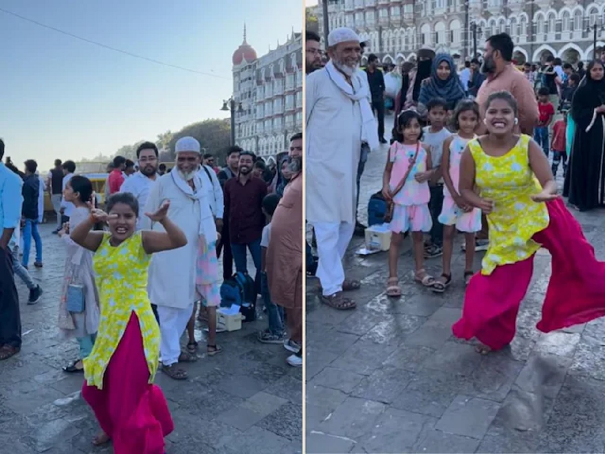 Girl Dance on Gateway of India