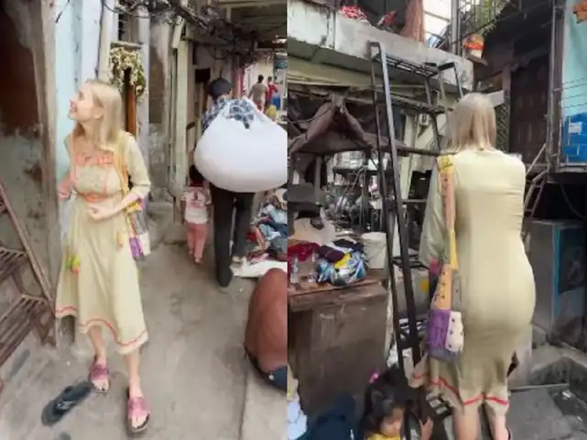 Russian Girl Visit Mumbai Dhobi Ghat