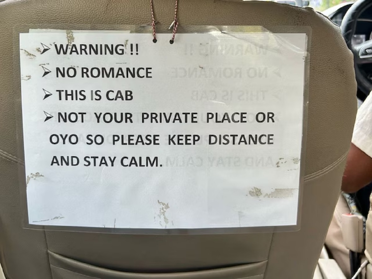 Oyo Bengaluru Cab Driver Warning For Couples
