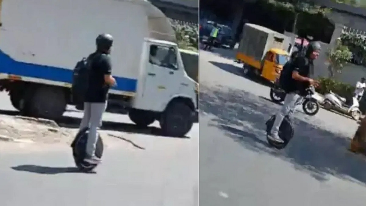 Man Drive Unicycle