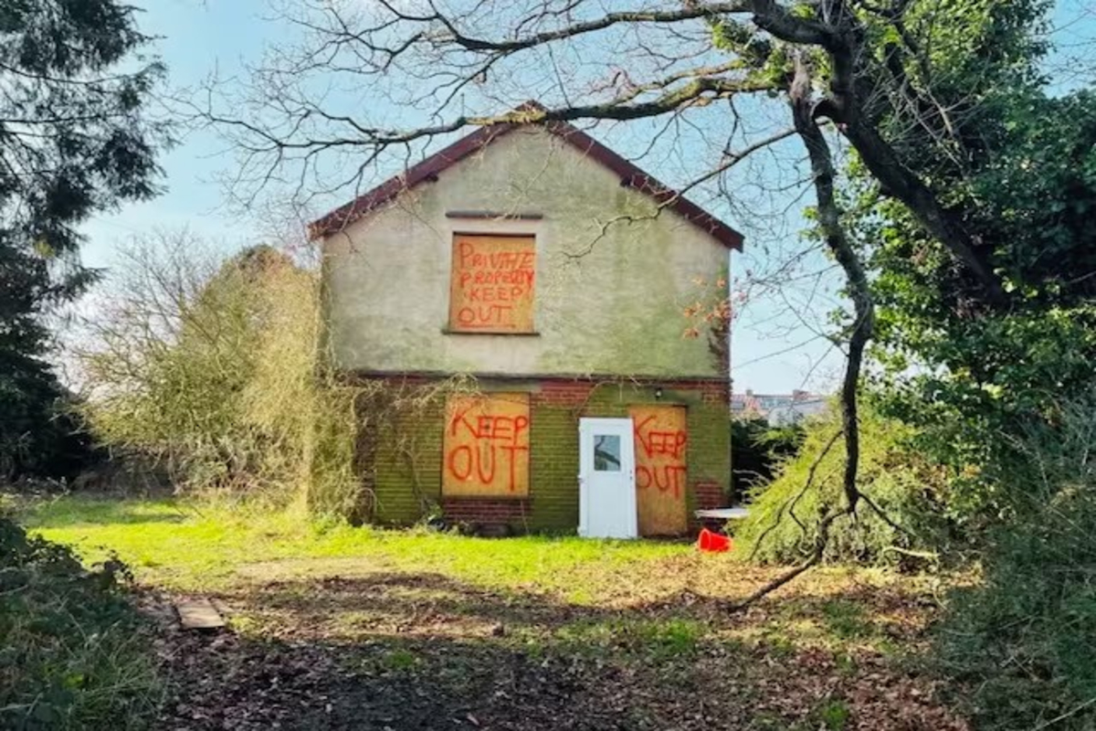 Abandoned House With Blood Written Warning