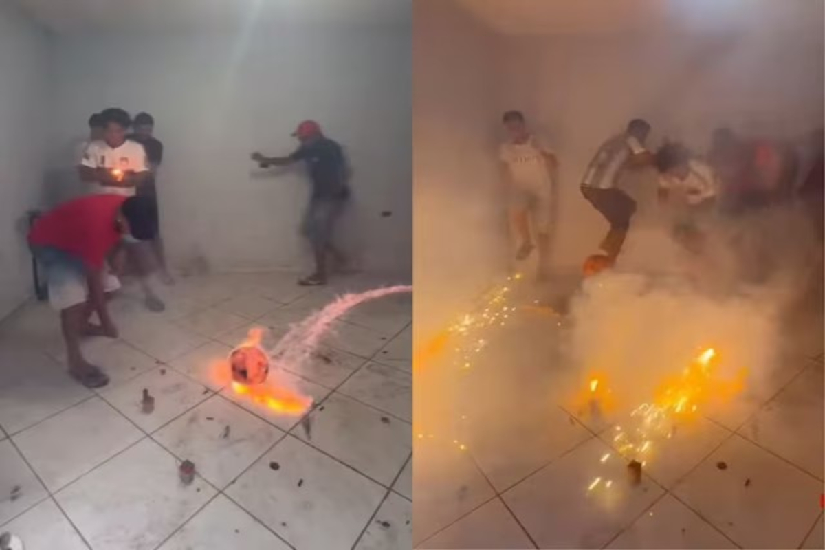 Boys Play with Fireworks Video