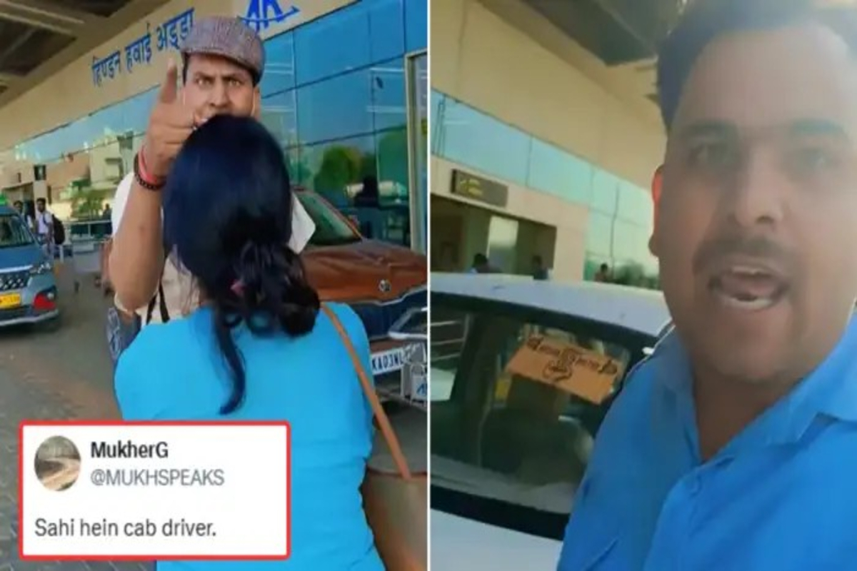 Cab Driver vs Passenger at Hindon Airport Video