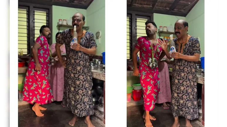 Father-Son Kitchen Dance Video