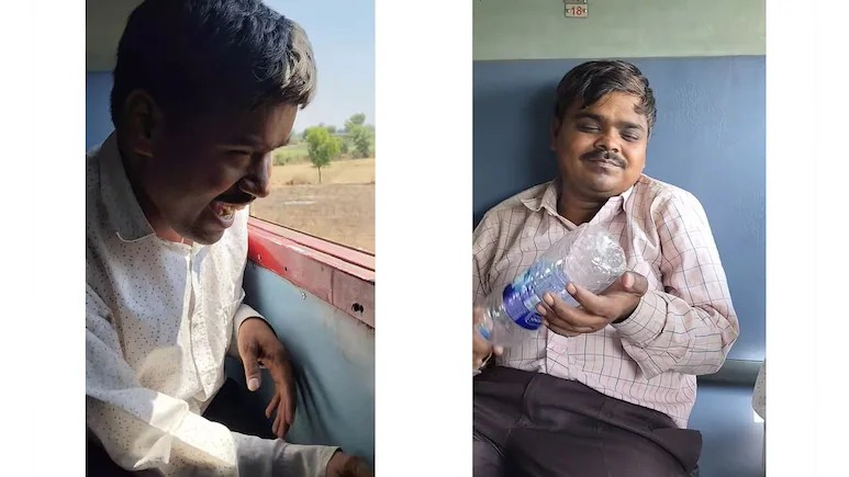 Blind Man Soulful Song in Train Video