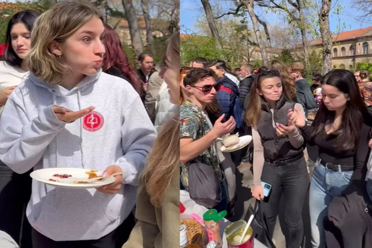 Foreign students tried panipuri video