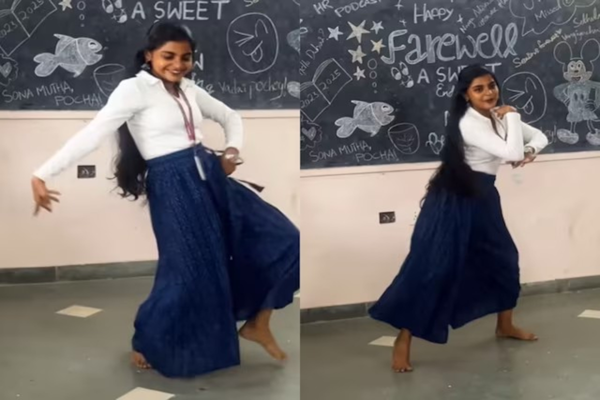 Girl dance in college farewell viral video