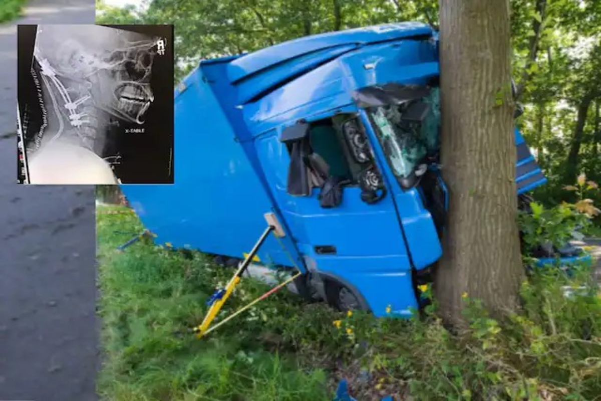 Farmer Survives Broken Neck