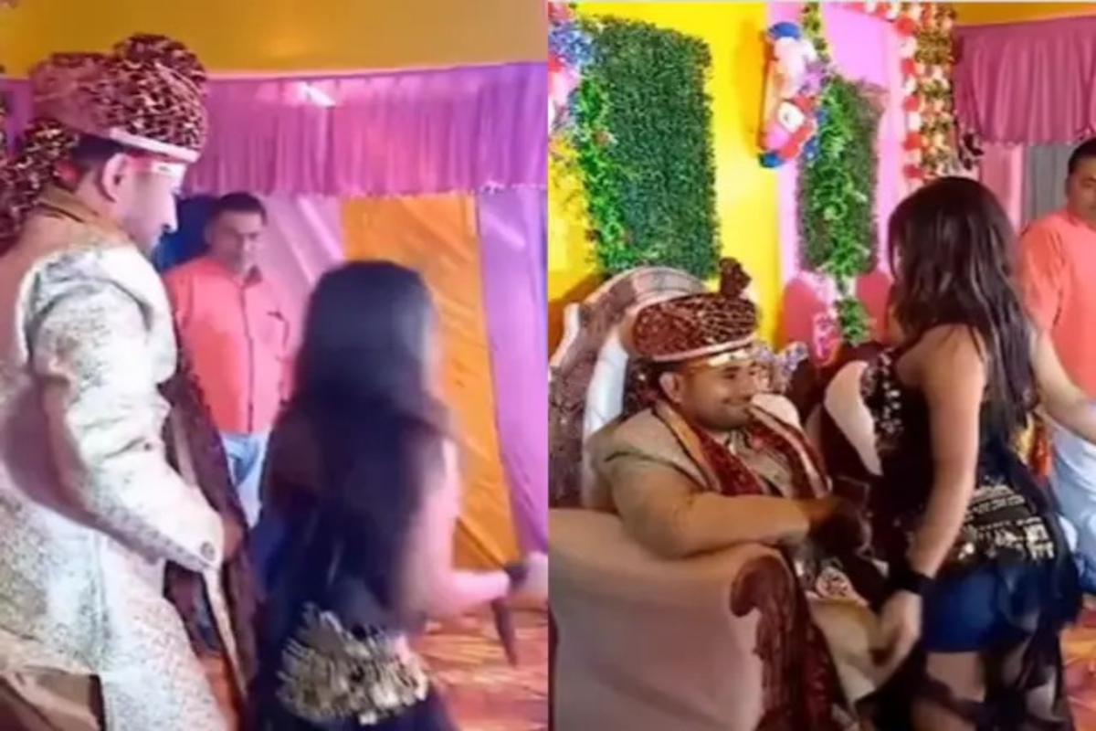 Groom Dragged to Dance Video
