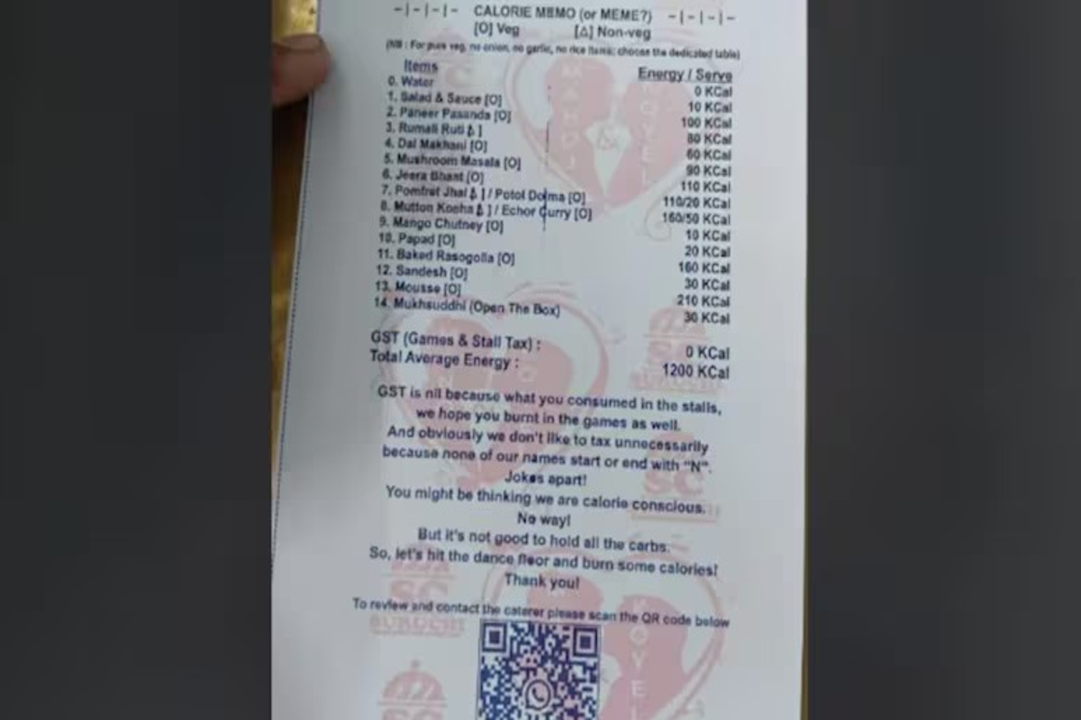 Unique Wedding Menu