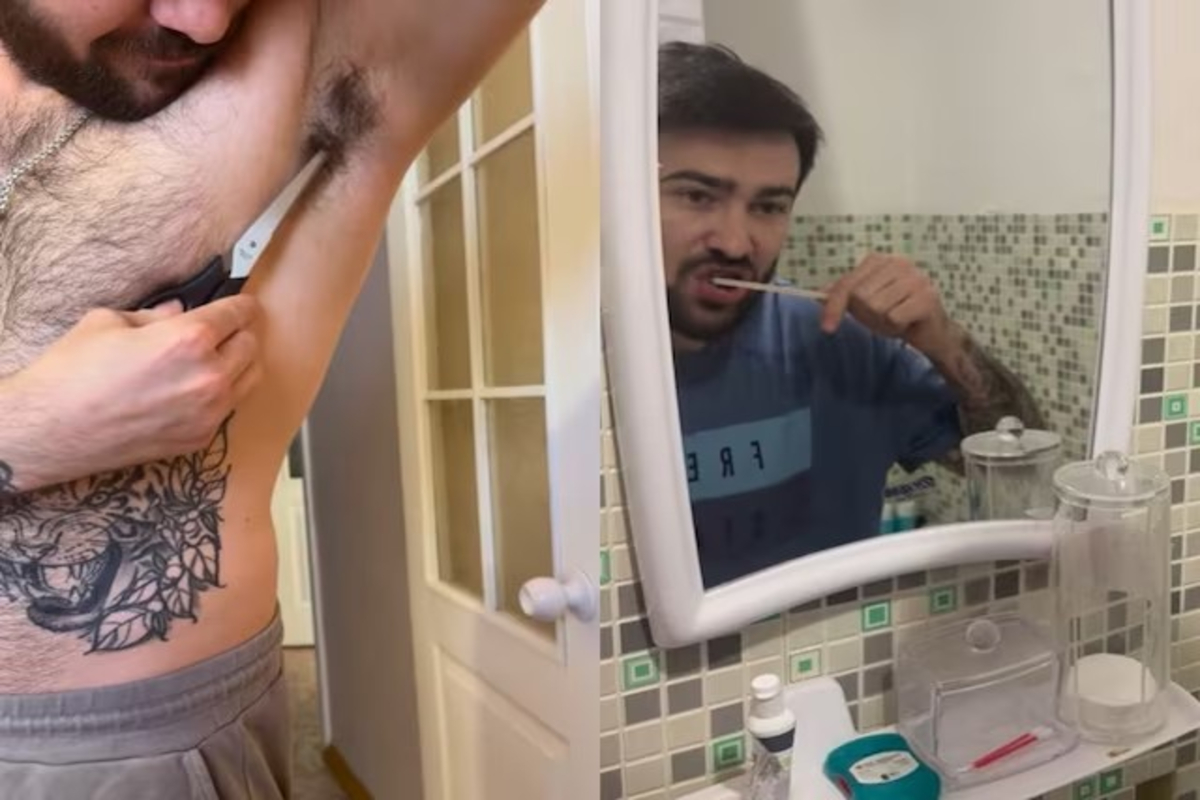 Man Makes Toothbrush from Body Hair Video