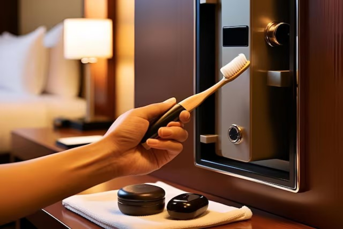 Why keep toothbrush in hotel safe