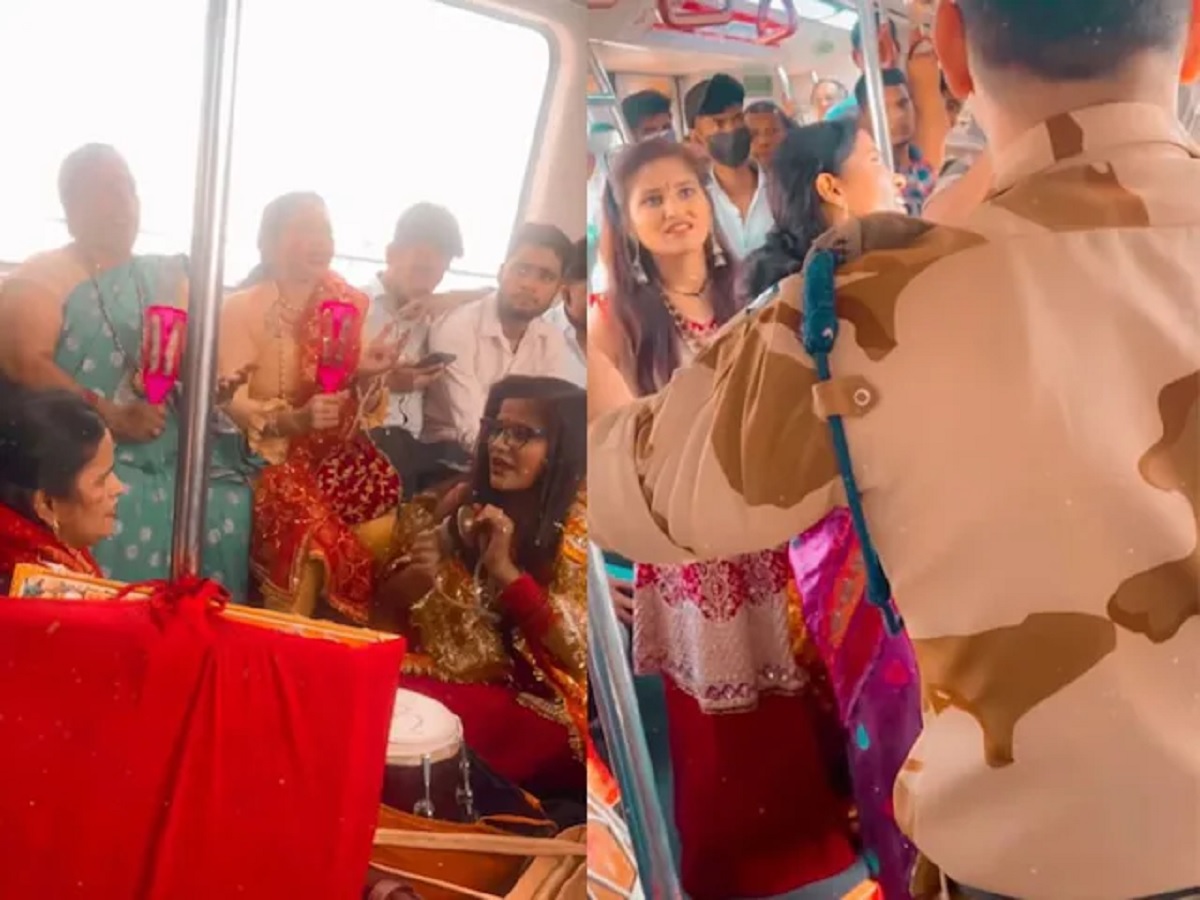 Women Bhajan in Delhi Metro