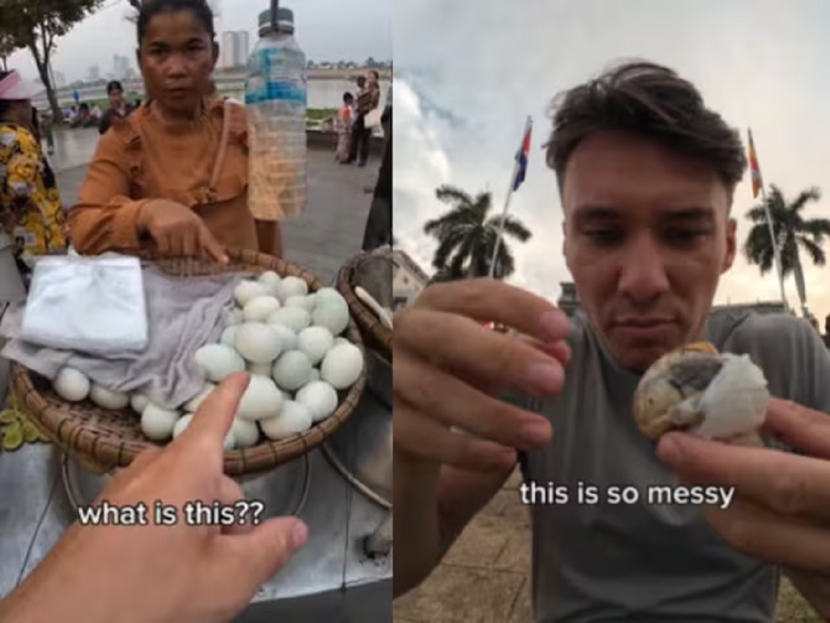 Hungry Man Buy Boiled Egg