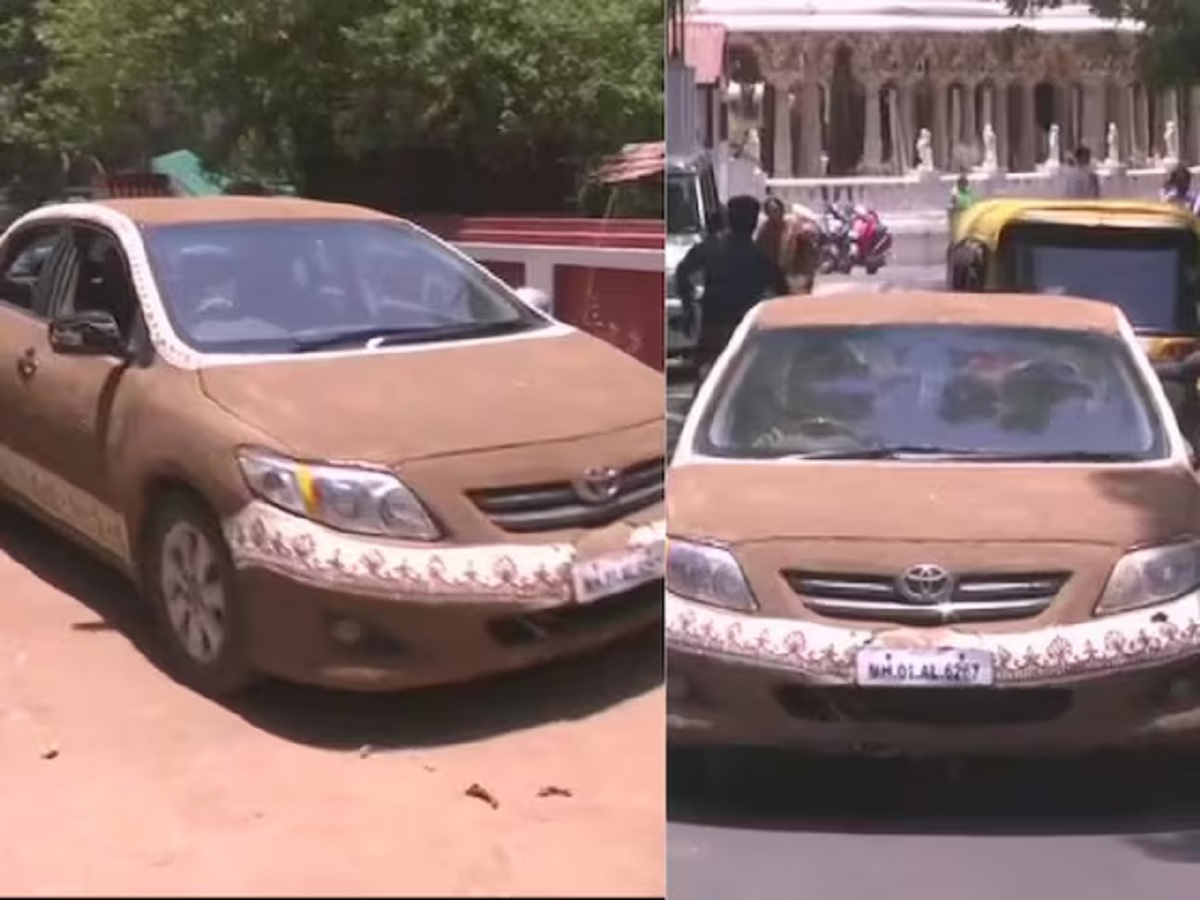 Car Coated With Cow Dung