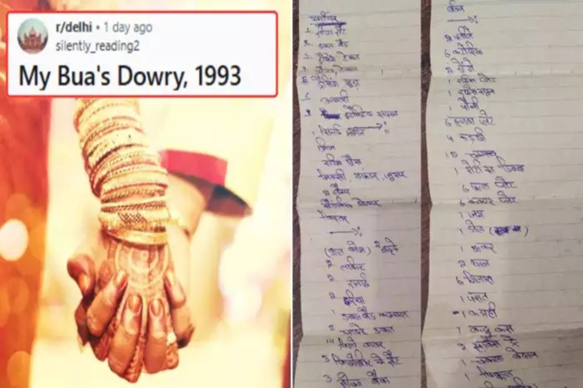 Dowry List Of 1993 Viral Post