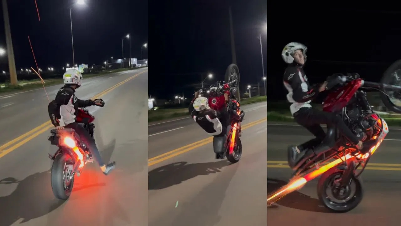 Biker Stunt Perform