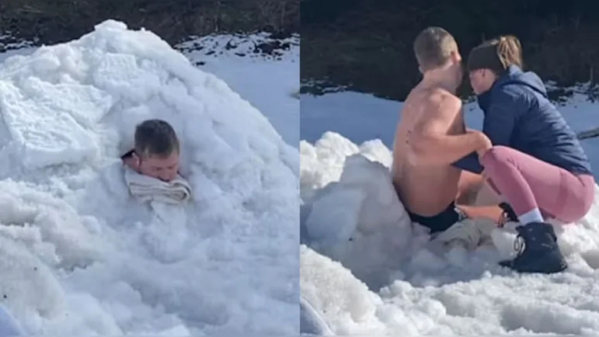 World Recordman Sits In Ice 2 Hours