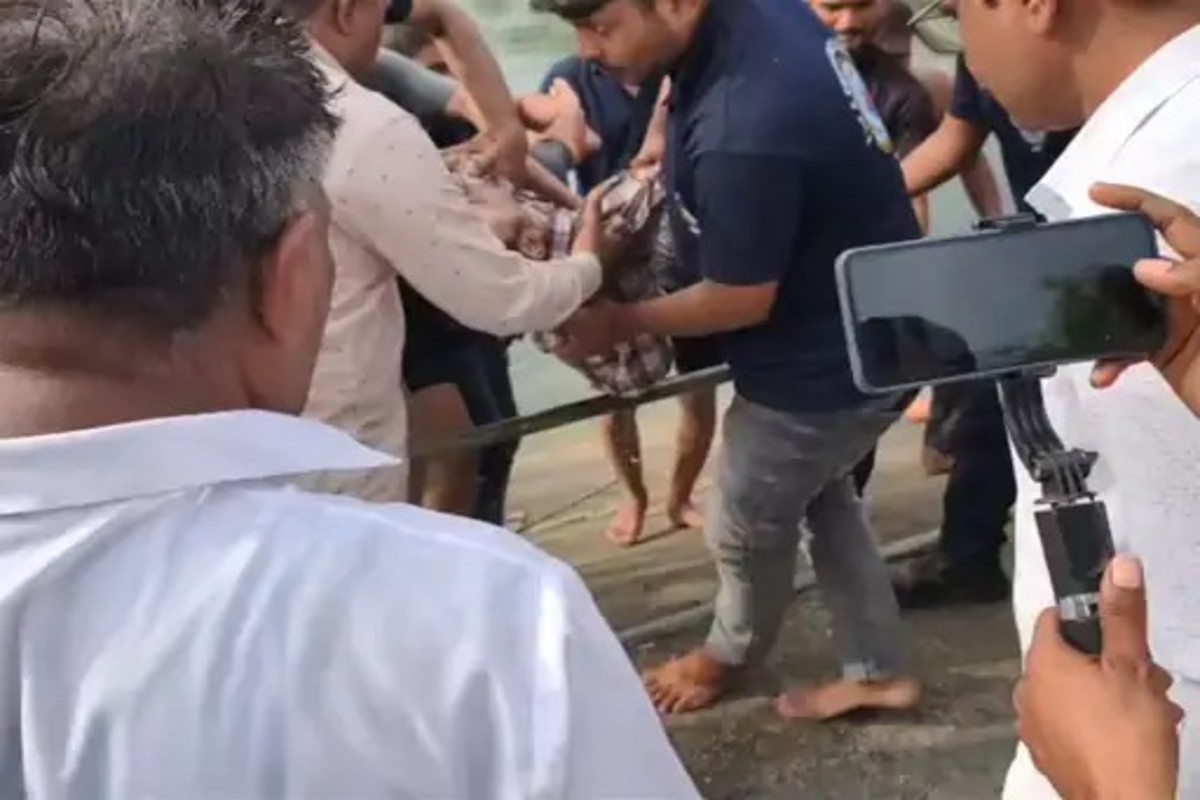 Gandhinagar Canal Car Accident