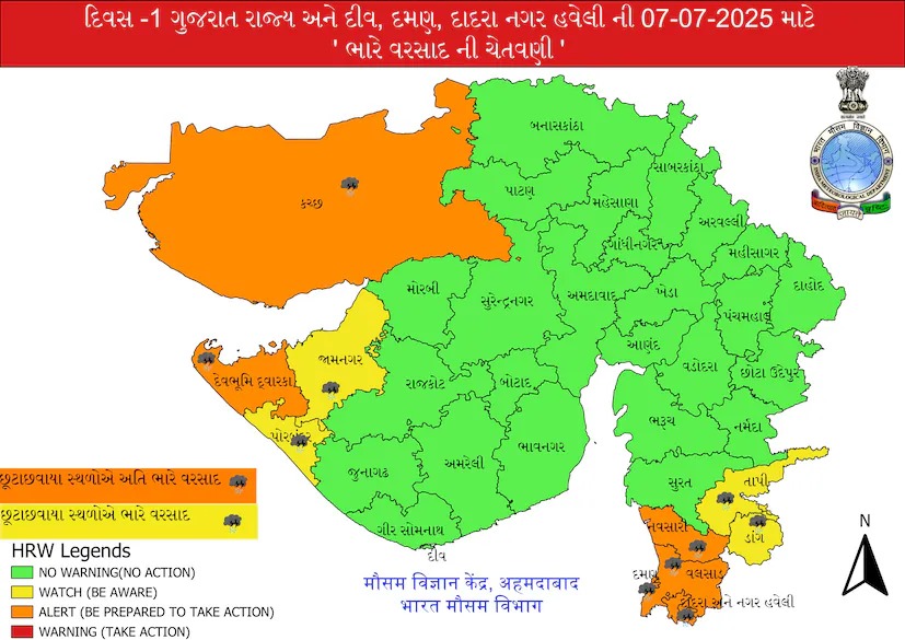 Gujarat Rain Forecast 2025
