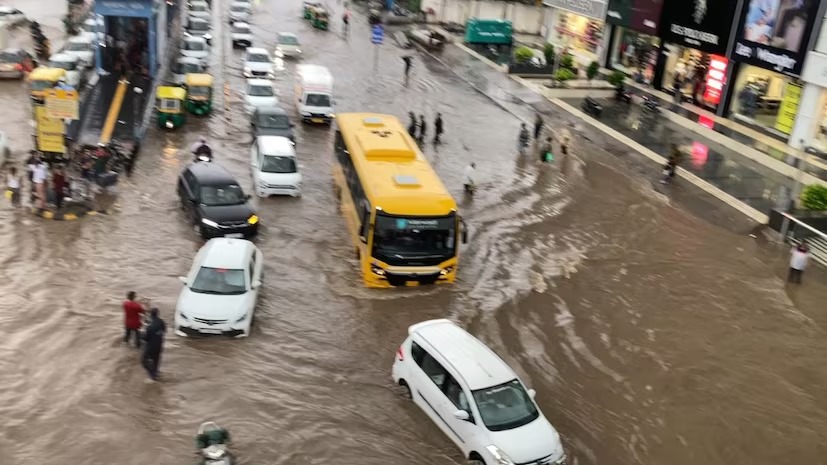 Rajkot Heavy Rain Waterlogging