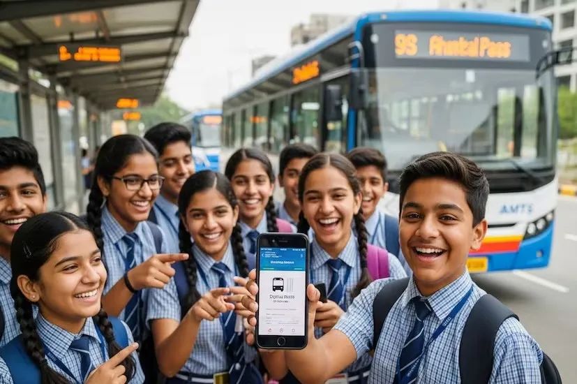 મહાનગરપાલિકાનો આગવો નિર્ણય: i-Pass Ahmedabad દ્વારા મળશે તરત જ વિદ્યાર્થી પાસ 2 student bus pass Ahmedabad 1.png