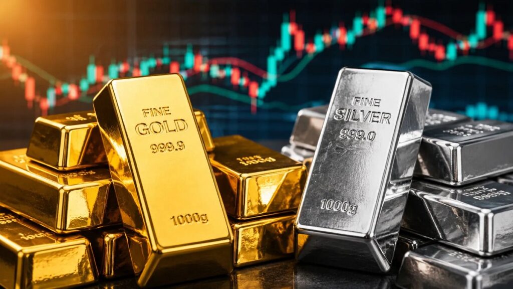 સતત તેજી પછી સોનાનો પારો હેઠો 3 gold silver.1